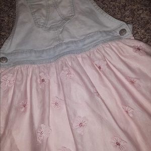 This is a jean romper dress